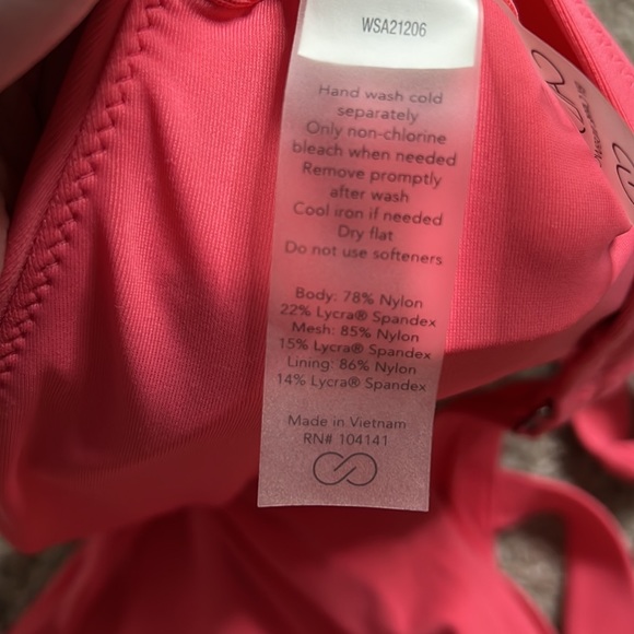 Calia by Carrie Underwood Women’s Pink Tie Front Swim Top Size XL WSA21206. - Picture 4 of 6